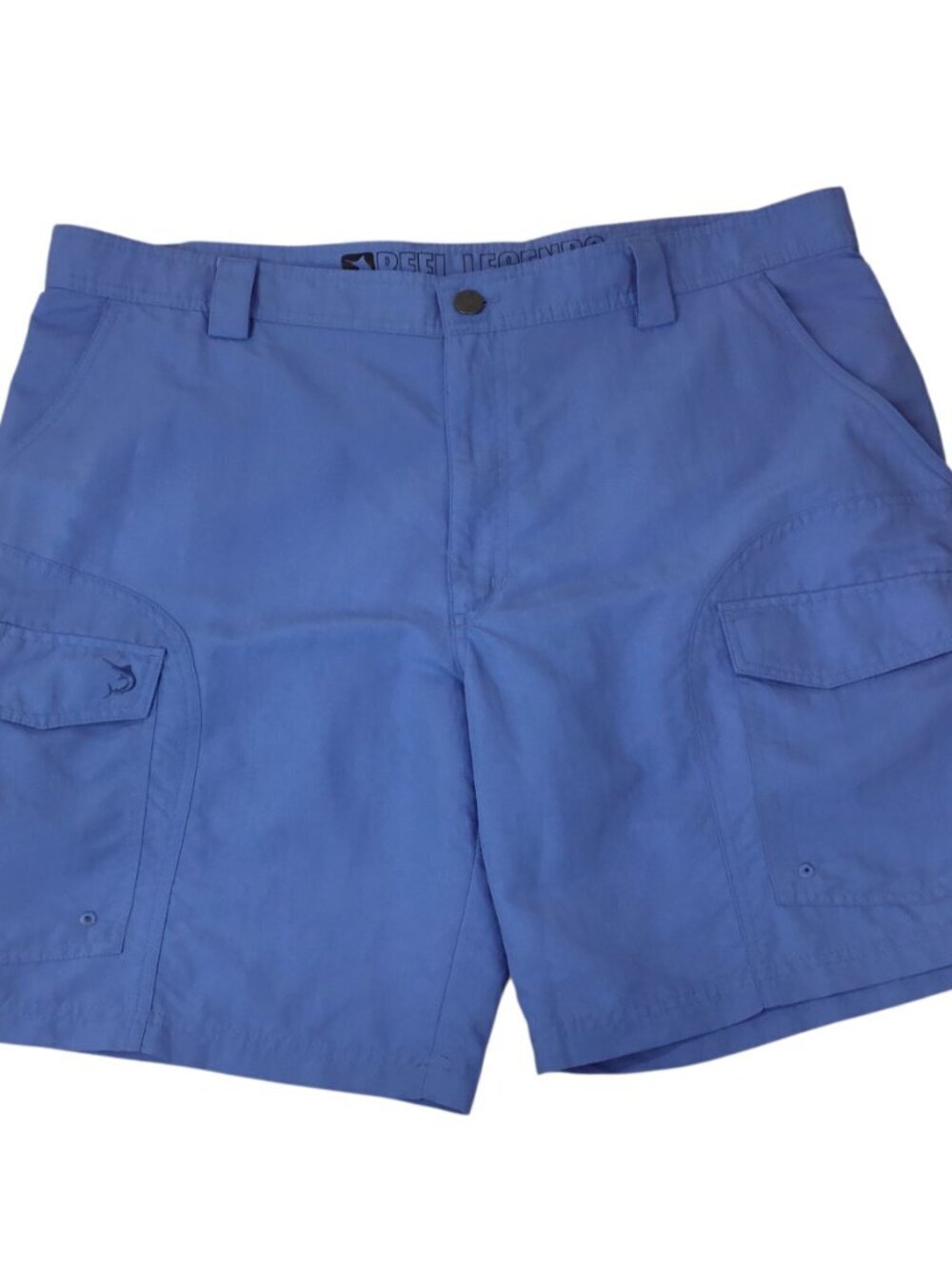 Reel Legends Men's Shorts Men's 42 Cargo Blue Ripstop Fishing Nylon Outdoor